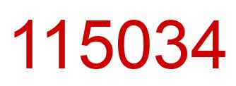 Number 115034 red image