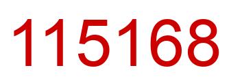 Number 115168 red image