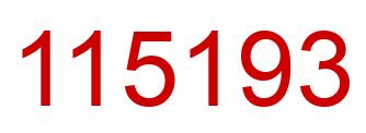 Number 115193 red image