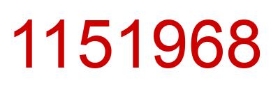 Number 1151968 red image