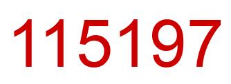Número 115197 imagen rojo