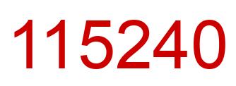 Number 115240 red image