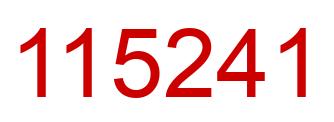 Number 115241 red image