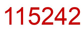 Number 115242 red image
