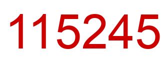 Number 115245 red image