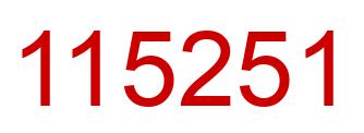 Number 115251 red image
