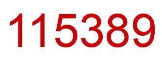 Number 115389 red image