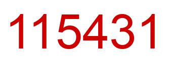 Number 115431 red image