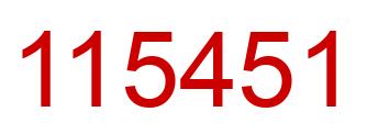 Number 115451 red image