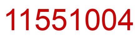Number 11551004 red image