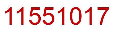 Number 11551017 red image
