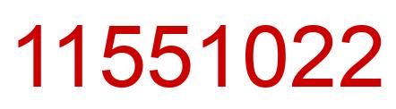Number 11551022 red image