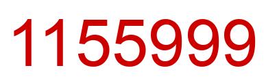 Number 1155999 red image