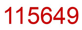 Number 115649 red image