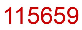Number 115659 red image