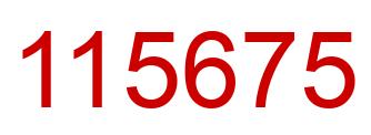 Number 115675 red image