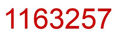 Number 1163257 red image