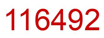 Número 116492 imagen rojo