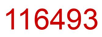 Number 116493 red image