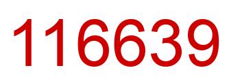 Number 116639 red image