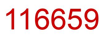 Number 116659 red image