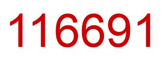 Number 116691 red image