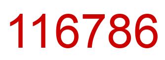Number 116786 red image
