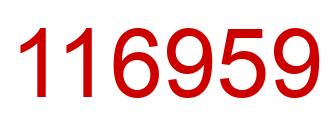 Number 116959 red image