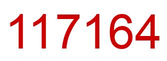 Number 117164 red image