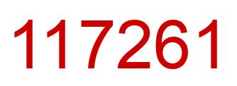 Number 117261 red image