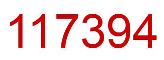 Number 117394 red image