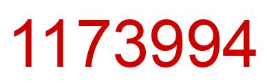 Number 1173994 red image