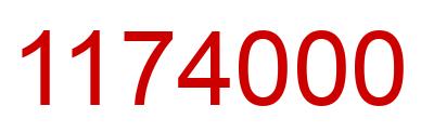 Number 1174000 red image