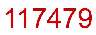 Number 117479 red image