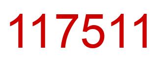 Number 117511 red image