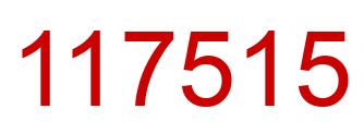 Number 117515 red image