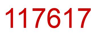 Number 117617 red image