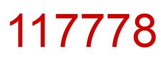 Number 117778 red image
