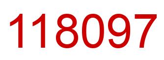Number 118097 red image