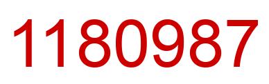 Number 1180987 red image