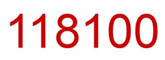 Número 118100 imagen rojo