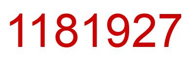 Number 1181927 red image