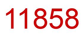 Number 11858 red image