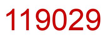 Number 119029 red image