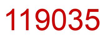 Number 119035 red image