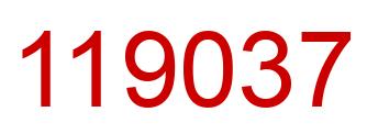 Número 119037 imagen rojo
