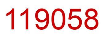Number 119058 red image