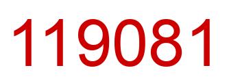 Number 119081 red image