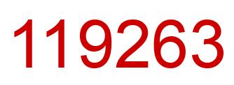 Number 119263 red image