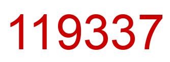 Number 119337 red image
